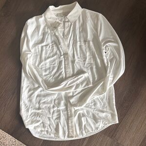 LOFT Women's White Button-Down Shirt